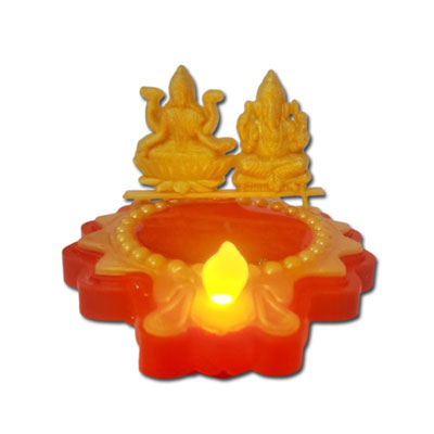 "Laxmi Ganesh Water Sensor Diya - Click here to View more details about this Product